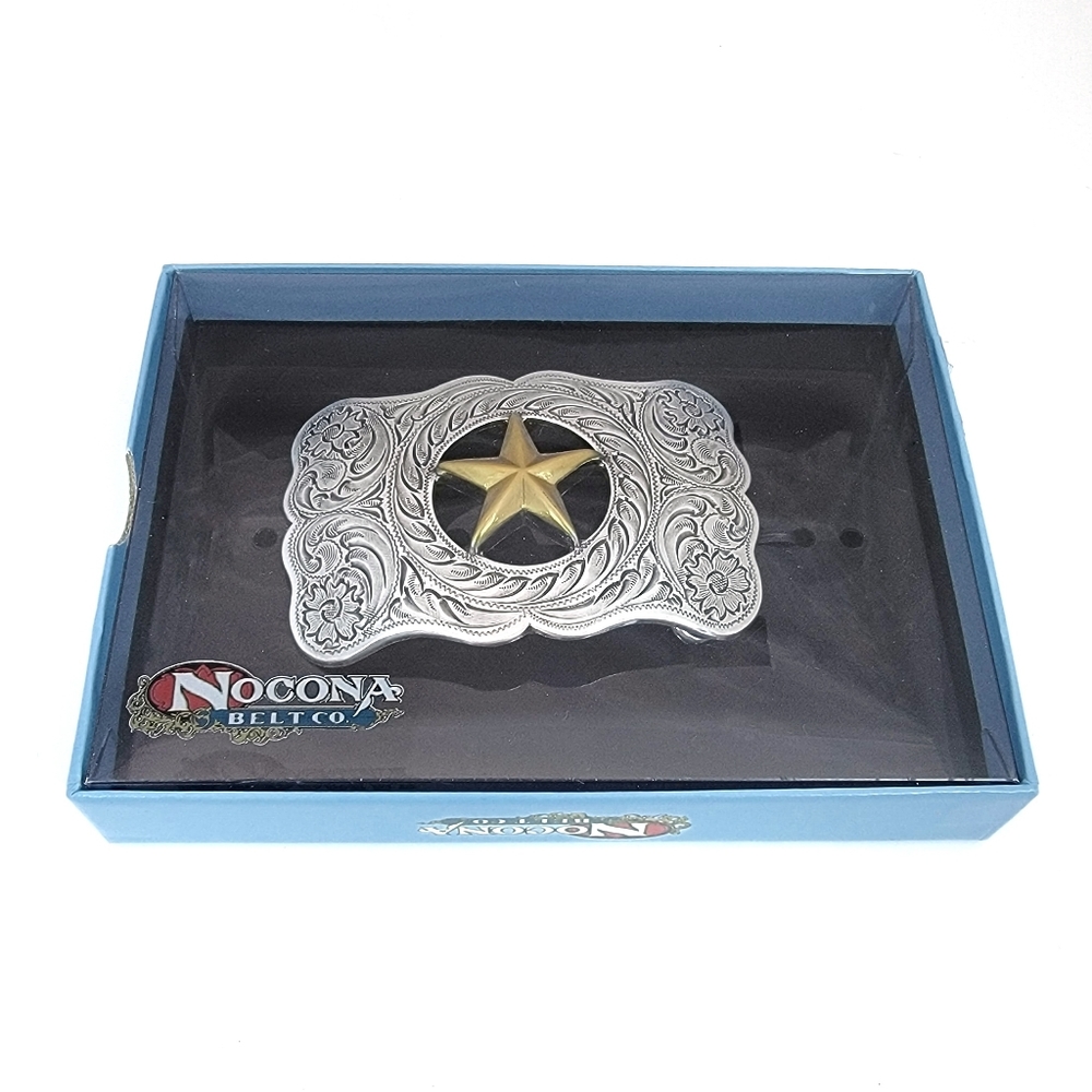 Nocona Small Two-Tone Star Cutout Buckle New!